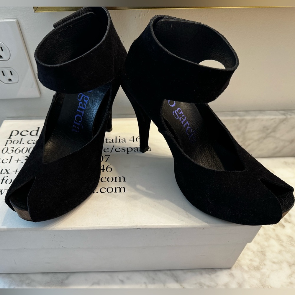 Pedro Garcia, black suede high heel
